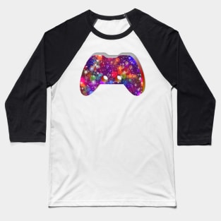 Christmas Lights - Gaming Gamer Abstract - Gamepad Controller - Video Game Lover - Graphic Background Baseball T-Shirt